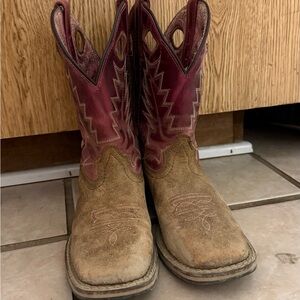 Shyanne Pink and Tan Embroidered Boots